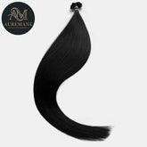 AUREMANE Flat Tip Human Hair Extensions - Obsidian Noir