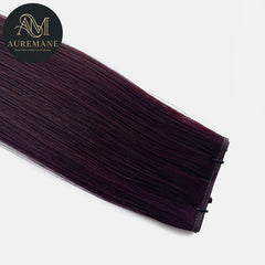 AUREMANE Genius Weft Human Hair Extensions - Bordeaux Wine