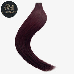 Tape In #Bordeaux Wine Color Hair