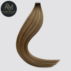 AUREMANE Tape In Human Hair Extensions - Celestial Grey