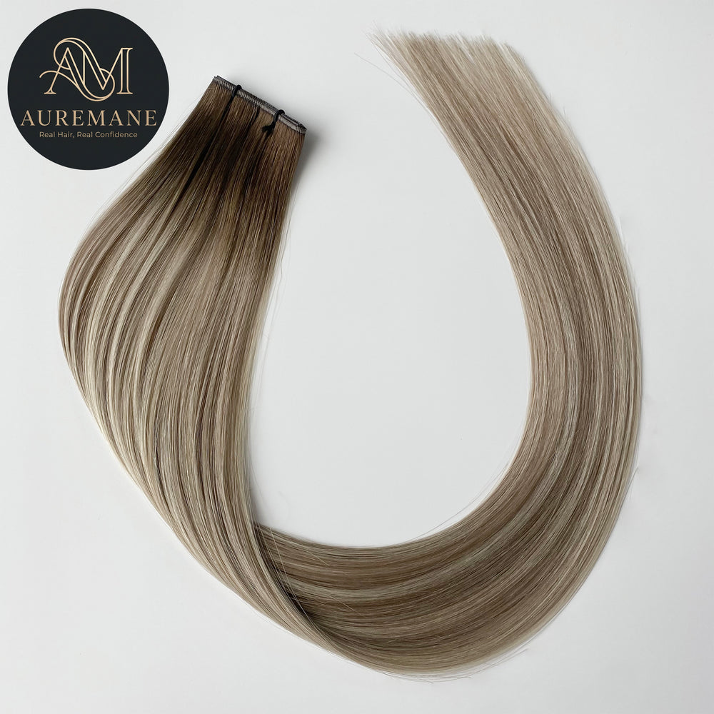 AUREMANE Genius Weft Human Hair Extensions - Azure Shore

