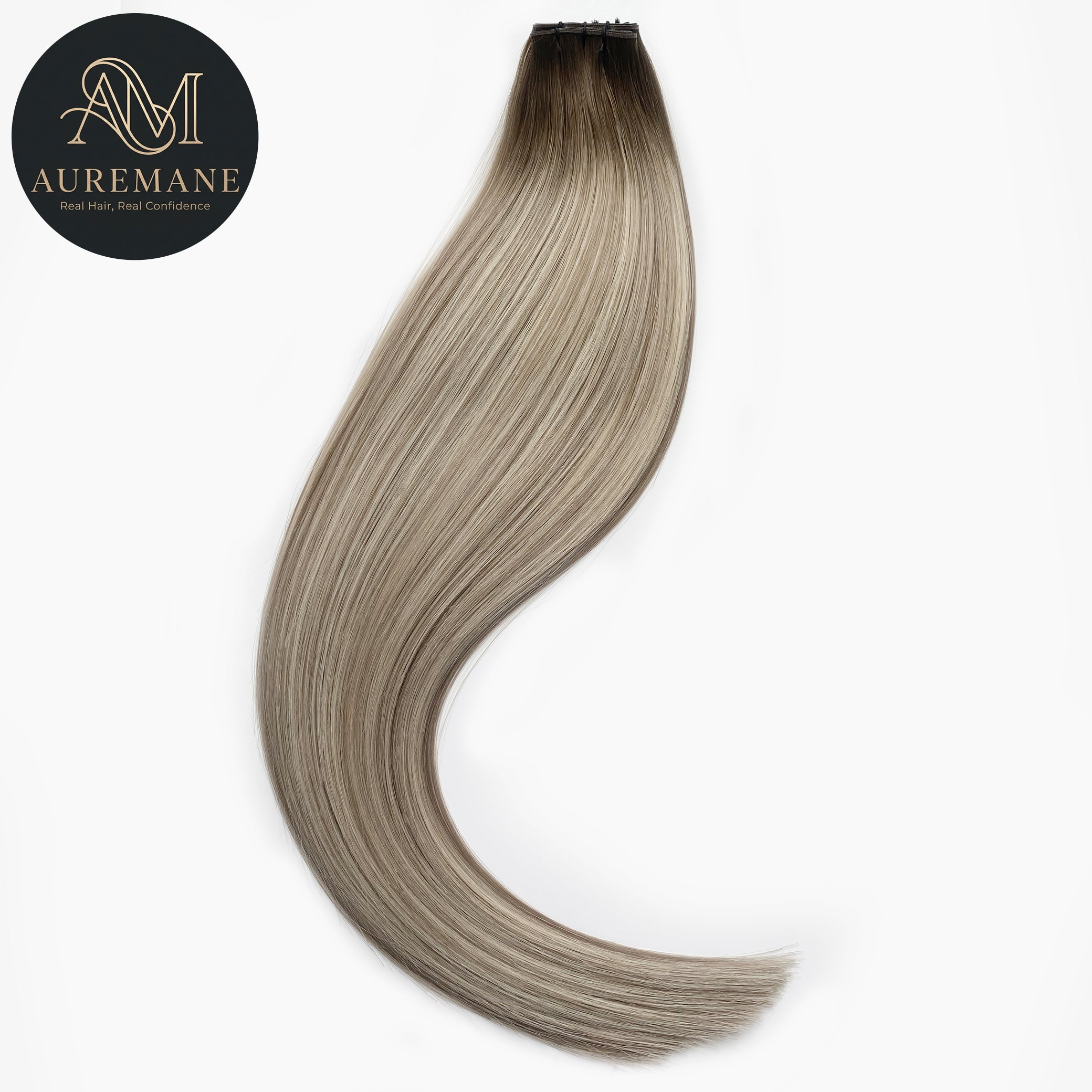 AUREMANE Genius Weft Human Hair Extensions - Azure Shore
