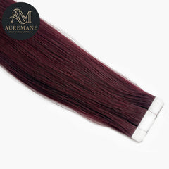 Tape In #Bordeaux Wine Color Hair