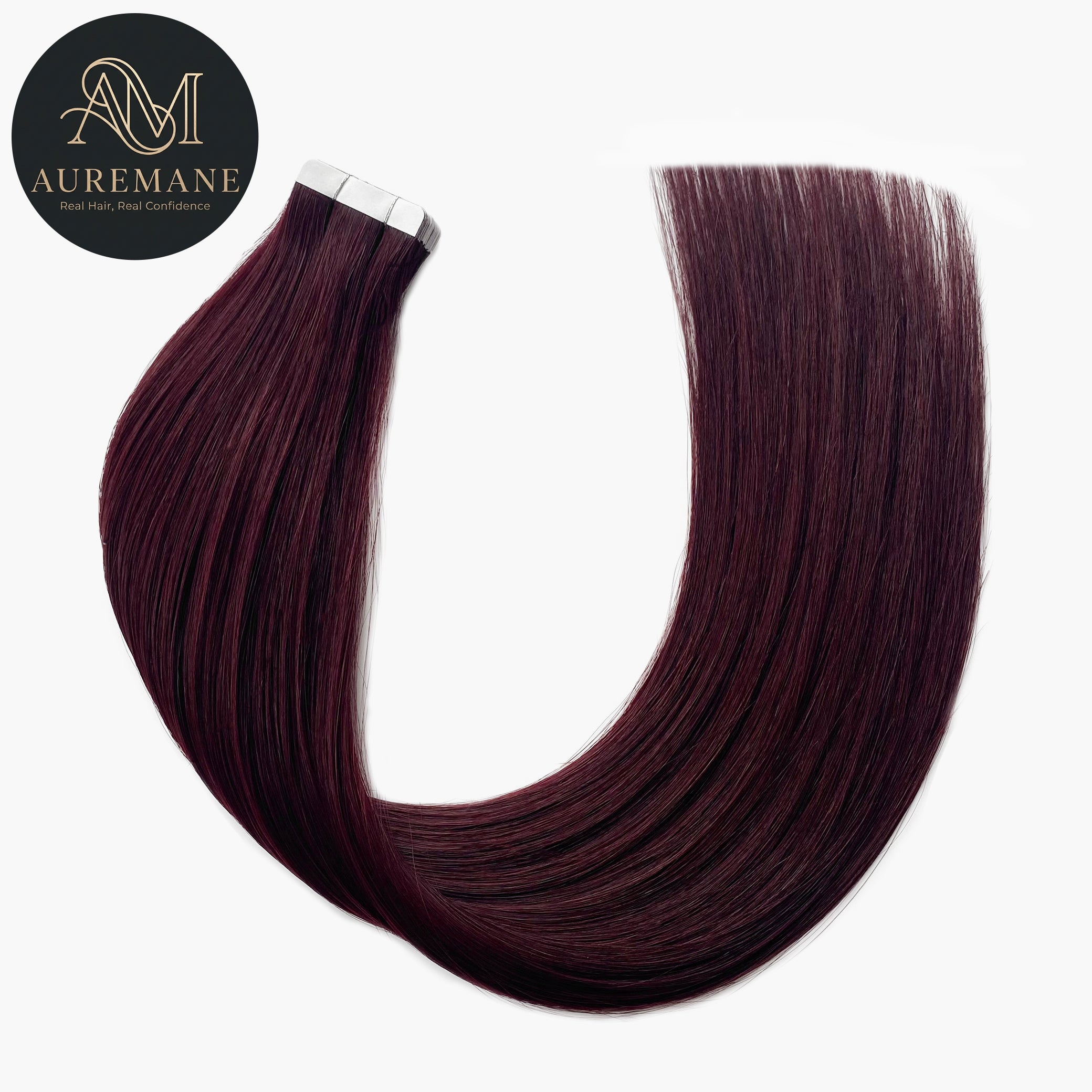 Tape In #Bordeaux Wine Color Hair