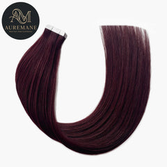 Tape In #Bordeaux Wine Color Hair