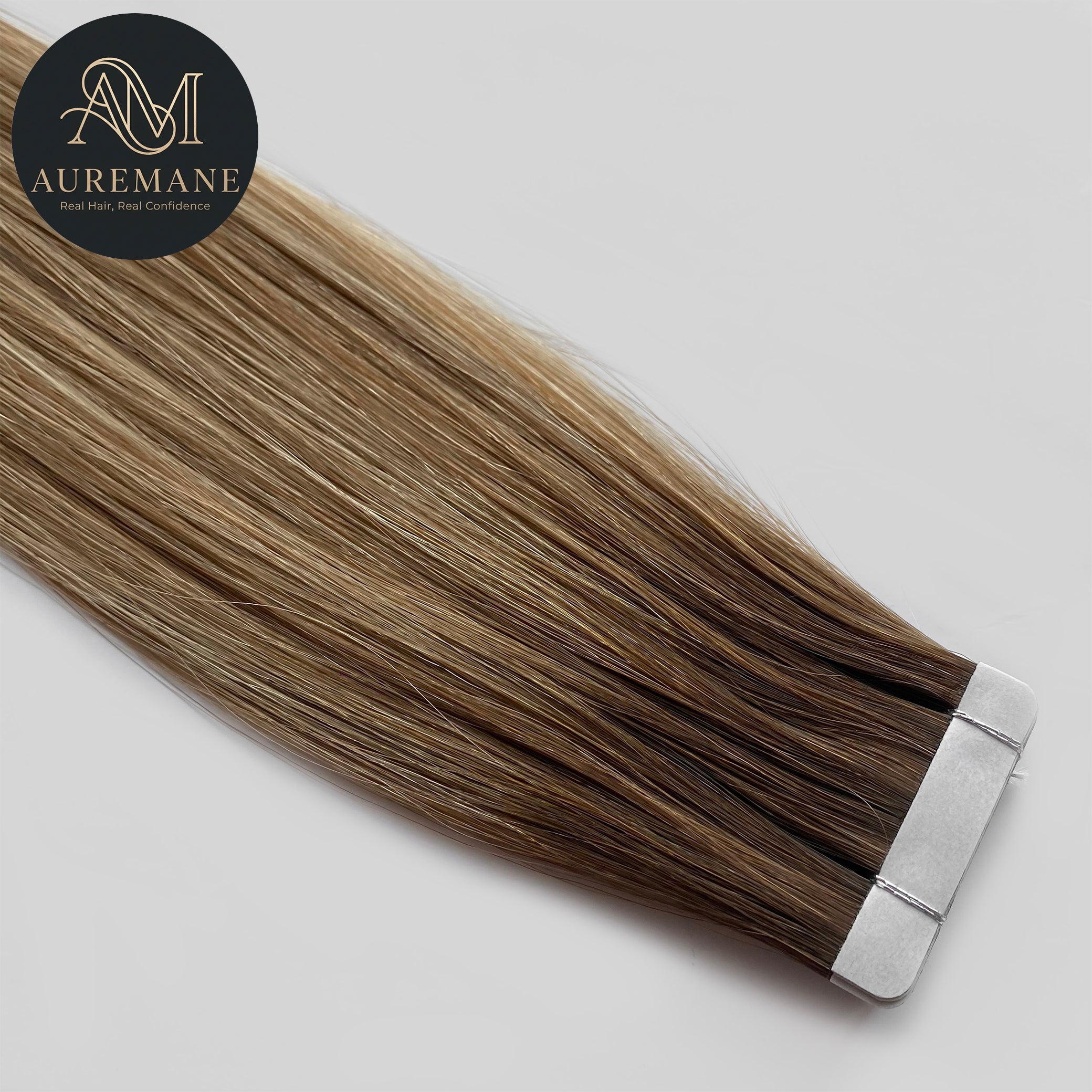 AUREMANE Tape In Human Hair Extensions - Celestial Grey
