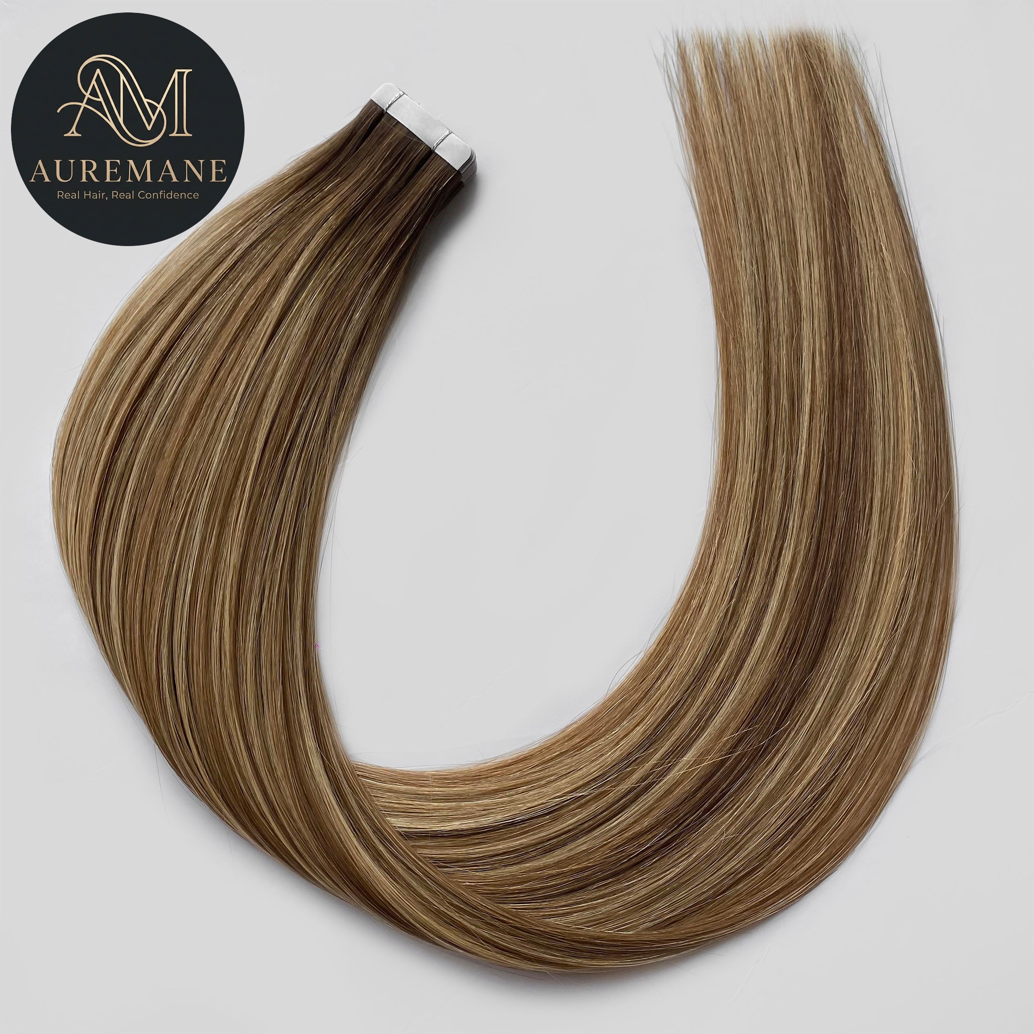 AUREMANE Tape In Human Hair Extensions - Celestial Grey